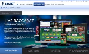 Sbobet cung cấp các trò chơi 3D Casino kinh điển